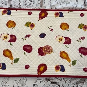 NWT - Williams Sonoma Citrus Burst Quilted Placemat